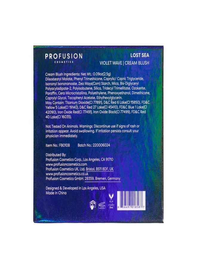 Profusion Cosmetics Sea Witch Cream Blush, Channel Your Inner Siren for Mesmerizing Look, Get Mermaid Glow and Achieve Stunning Cheek Color with Sea Witch Cream Blush (Violet Wave, 1) - Image 2