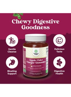 Natures Craft Apple Cider Vinegar Gummies with B12 Vitamin, B6 Pomegranate 60 Count 2 months supply  - Image 2