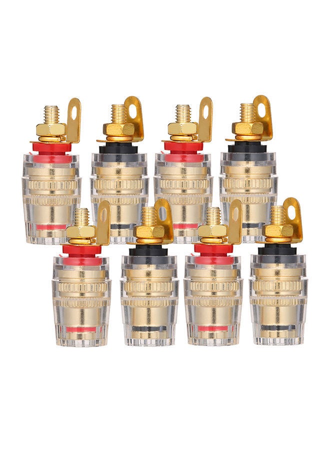 NIBEMINENT 8-Piece Banana Plug Connection Terminal Speaker Connector Multicolour 4centimeter - Image 1
