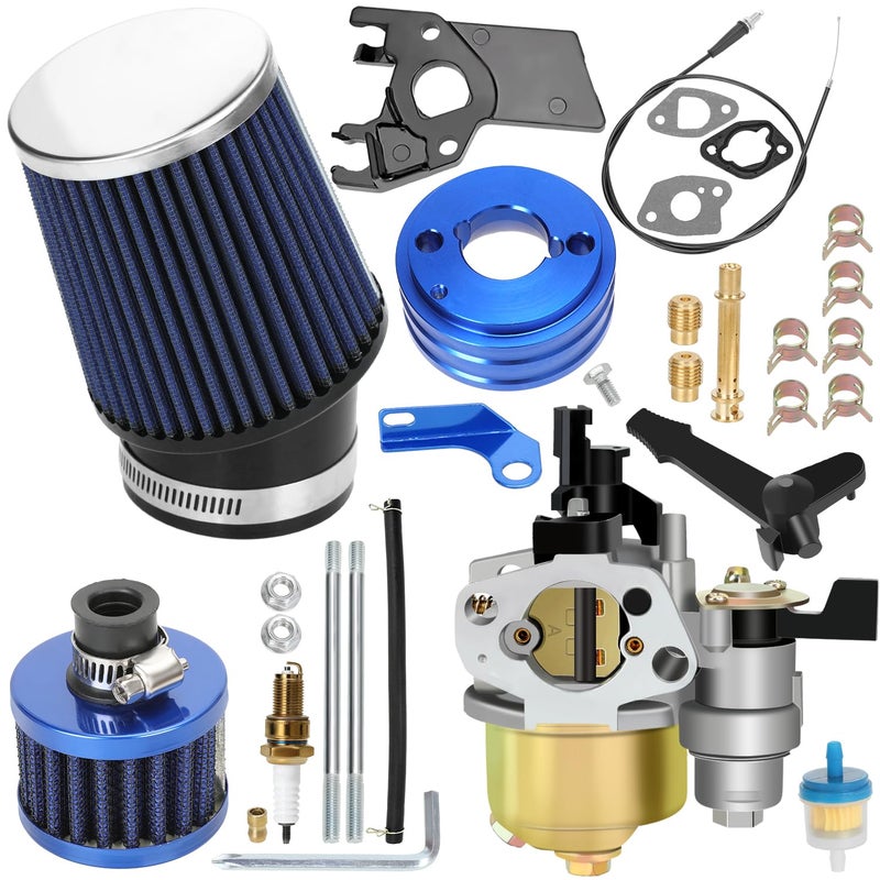 YOXUFA 212cc Carburetor Carb Assembly for Predator 212cc 224cc 196cc 200cc Engine Coleman CT200U CT200UEX BT200X Baja Warrior MB200 GX160 GX200 Hammerhead Mini Bike Go Kart Parts