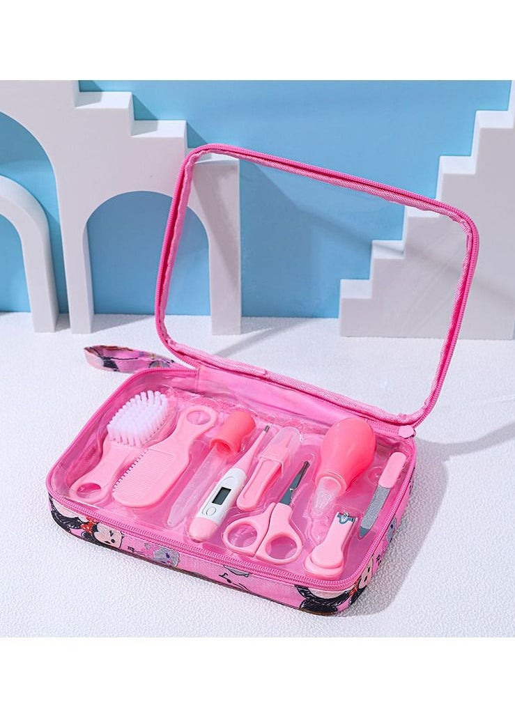 Arabest - 9 in 1 Multi-Functional Newborn Care Kit Baby Grooming Set for Outgoing and Traveling Pink - Image 1