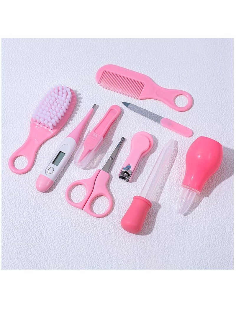 Arabest - 9 in 1 Multi-Functional Newborn Care Kit Baby Grooming Set for Outgoing and Traveling Pink - Image 1