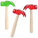 Lemicin 3 Pack Wooden Hammer Toy Hammer Simulation Wooden Hammers Small Educational Toys for Kids Toddlers Maintenance Tools Birthday Party Games Supplies - Image 2