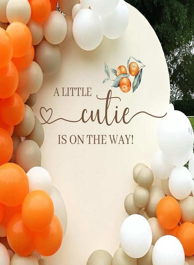 Dvehdbay A Little Cutie is on the Way Baby Shower, First Birthday Decorations for Girl, A Little Cutie Sign, One Year Old Gender Reveal Decal, 1st Party Supplies - Image 1