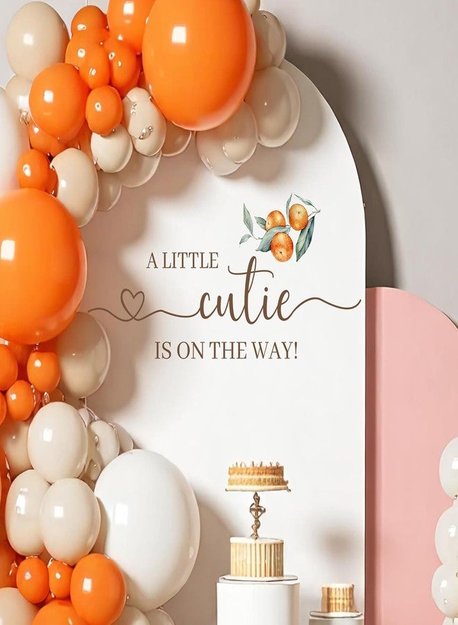 Dvehdbay A Little Cutie is on the Way Baby Shower, First Birthday Decorations for Girl, A Little Cutie Sign, One Year Old Gender Reveal Decal, 1st Party Supplies - Image 3