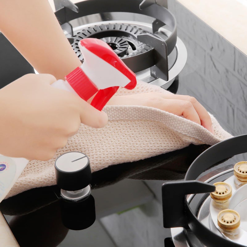 Homaxy 100% Cotton Waffle Weave Kitchen Dish Towels  Ultra Soft Absorbent Quick Drying Cleaning Towel  13 x 28 Inches  8-Pack  Beige - Image 5