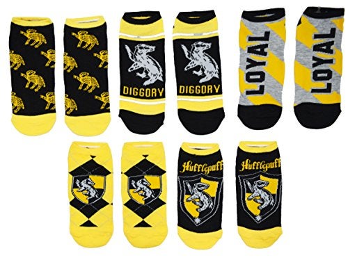 HYP Harry Potter 5 Pack No Show Ankle Socks (Hufflepuff) - Image 3