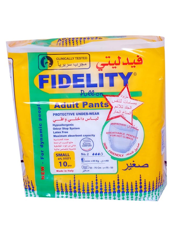 FIDELITY - Adult Diaper Pull On Pants Small 10 Pads - Image 1