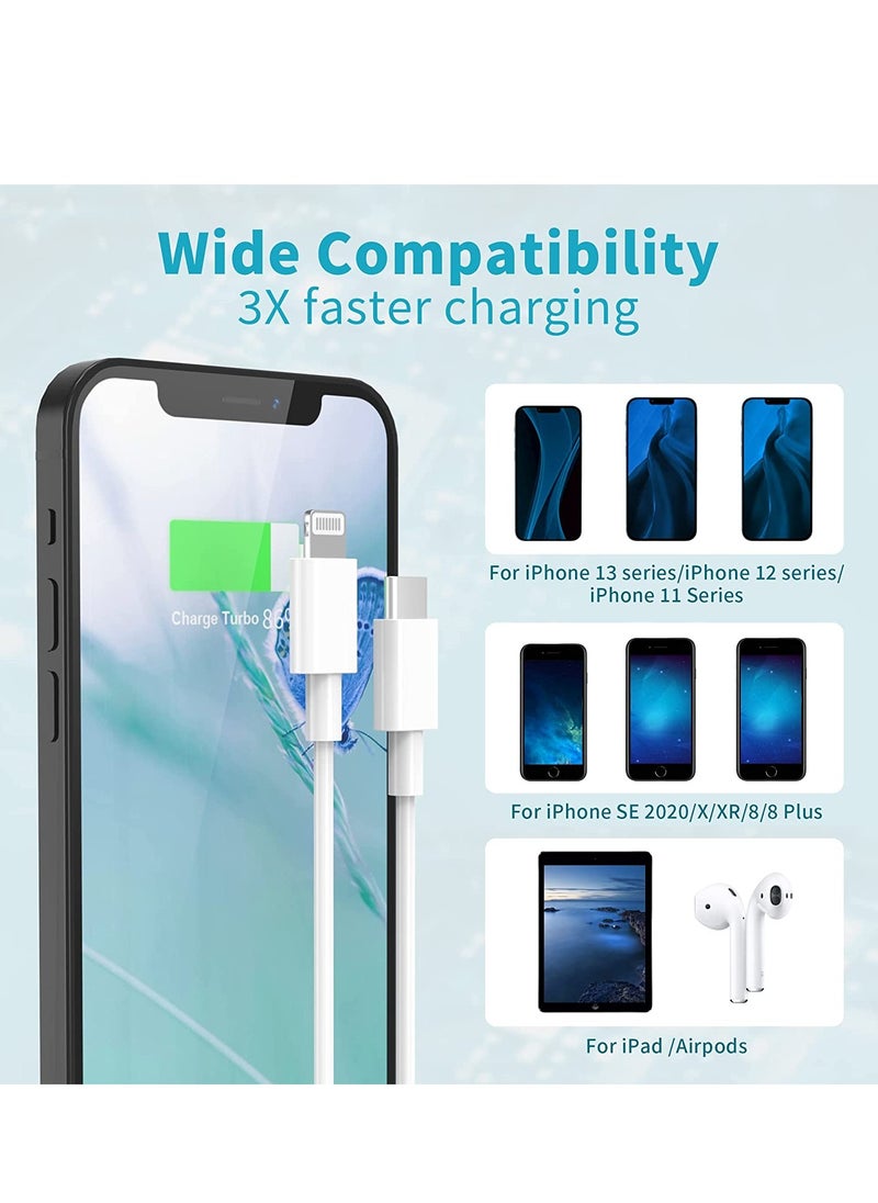 Generic - USB C Charger Plug and 2M Cable for iPhone 14/14 Plus/14 Pro/14 Pro Max 13 12 11 XS Max X XR SE 8 7 6 6S Plus, Pad, Airpods, UK PD Fast Charging Plug USBC Power Adapter with 6.6FT Cord - Image 1