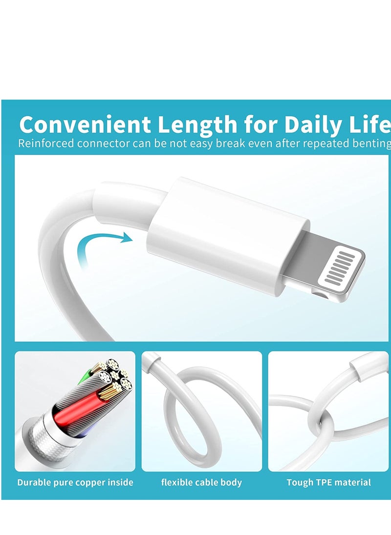 Generic - USB C Charger Plug and 2M Cable for iPhone 14/14 Plus/14 Pro/14 Pro Max 13 12 11 XS Max X XR SE 8 7 6 6S Plus, Pad, Airpods, UK PD Fast Charging Plug USBC Power Adapter with 6.6FT Cord - Image 1