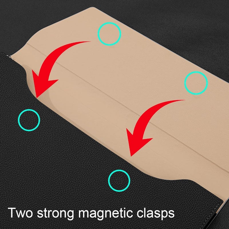 KASTWAVE Pu Leather A4 File Folder, Document Portfolio Holder Waterproof Portfolio Envelope Folder For A4 Size Magnetic Closure Leather Envelope For School Home And Office Stationery - Image 5