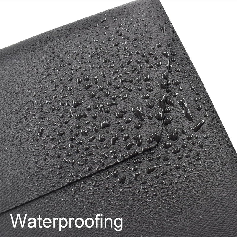 KASTWAVE Pu Leather A4 File Folder, Document Portfolio Holder Waterproof Portfolio Envelope Folder For A4 Size Magnetic Closure Leather Envelope For School Home And Office Stationery - Image 4