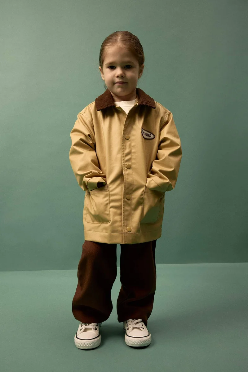 Defacto Baby Boy Contrast Collar Jacket
