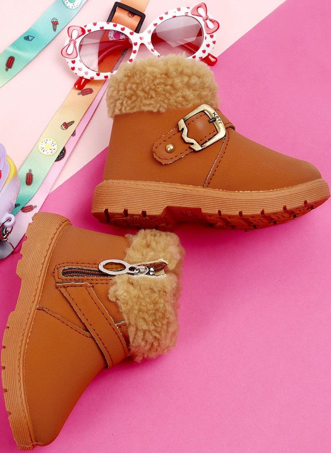 KATS Kids Tan Casual Shoes with Comfort Insole and PVC Sole - Image 1