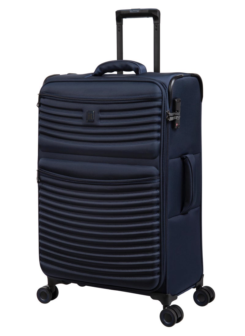 it Luggage it luggage UPPER LITE Precursor, Unisex Polyester Material Soft Case Luggage, 8x360 degree Spinner Wheels, Expandable Trolley Bag, Telescopic Handle, TSA lock, 12-2883B08, Size Medium, Dress Blue  - Image 1