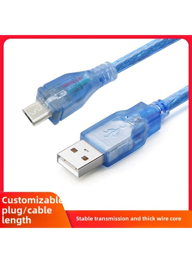 0.3 Meters All Copper Transparent Micro Data Line V8 Android Am To Microusb Line Camera Mobile Phone Charging Line-Color:AM-MICRO Data Line 0.3 M-Length:0.3m 0.5m 1m 1.5m 3m 5m - Image 1