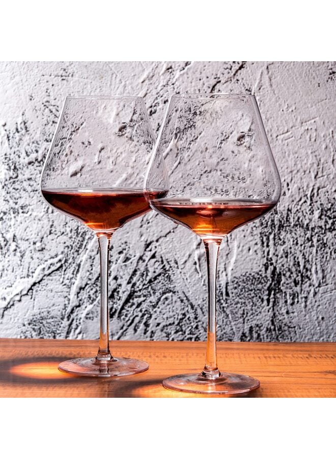 يُسلِّم طقم كأسين نبيذ، كأس كريستالي كبير، سعة 680 مل، مصنوع يدويًا، كأس طويل الساق، مناسب لحفلات الزفاف والذكرى السنوية وأعياد الميلاد - Image 3