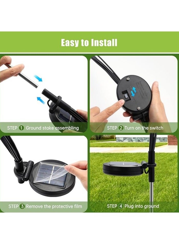 Lights Outdoor Waterproof 2 Pack, Upgraded Outdoor Solar Lights for Yard Patio Garden Decor, Solar Lights for Outside Gardening Supplies, Firefly Garden Lights Solar Powered Outdoor - Image 3