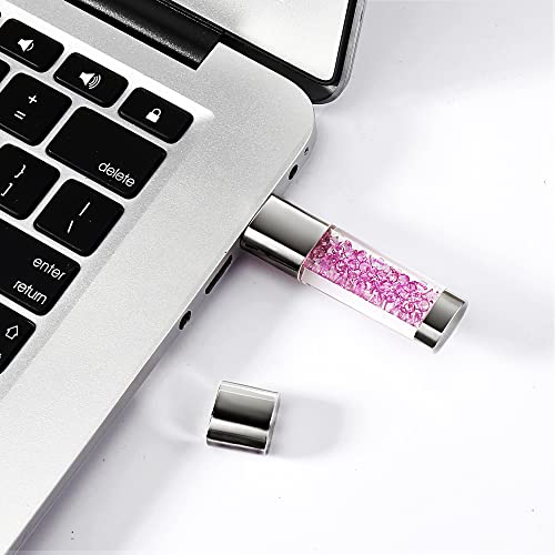 Fire Stone Lovely Diamond USB 2.0 Flash Drive Data Storage Memory Stick USB Stick Pendrive Gift (16GB, Purple) - Image 5
