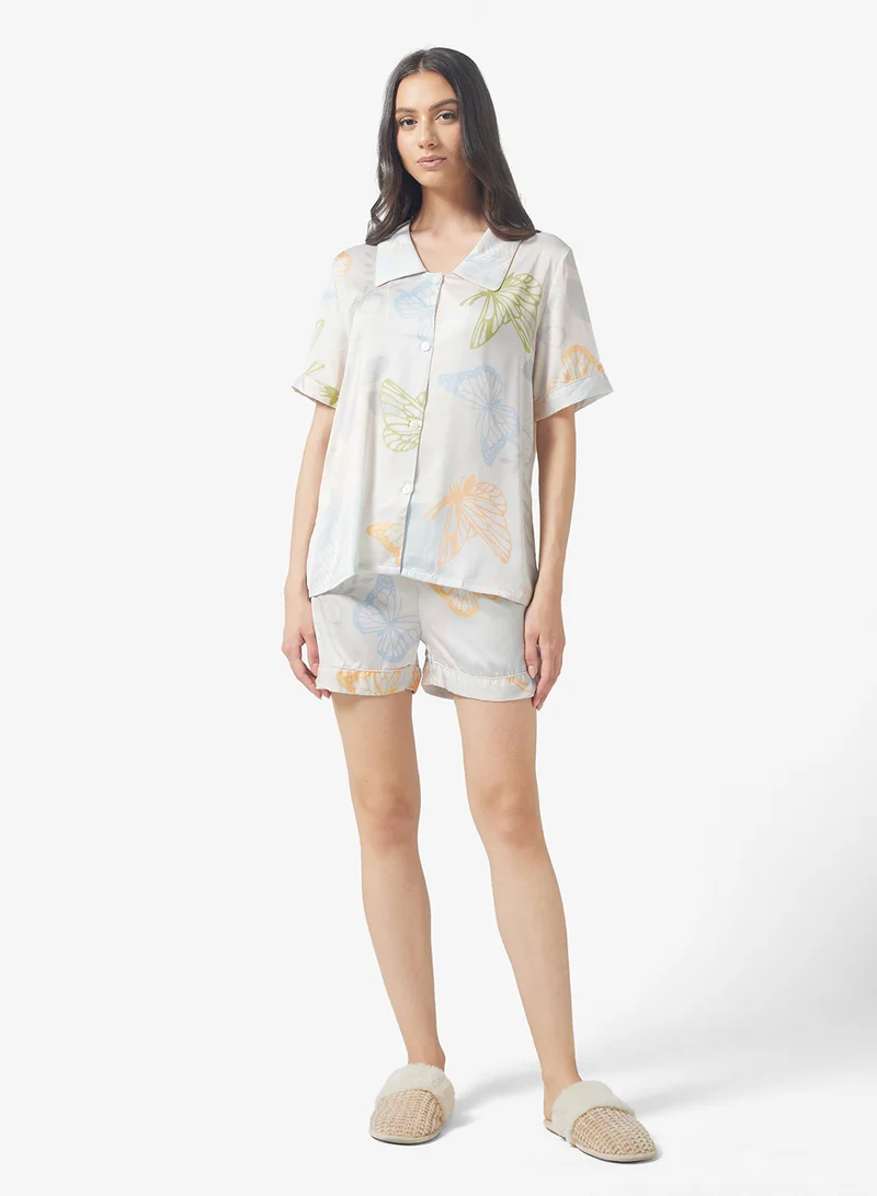ELLA Printed Pyjama Shorts Set