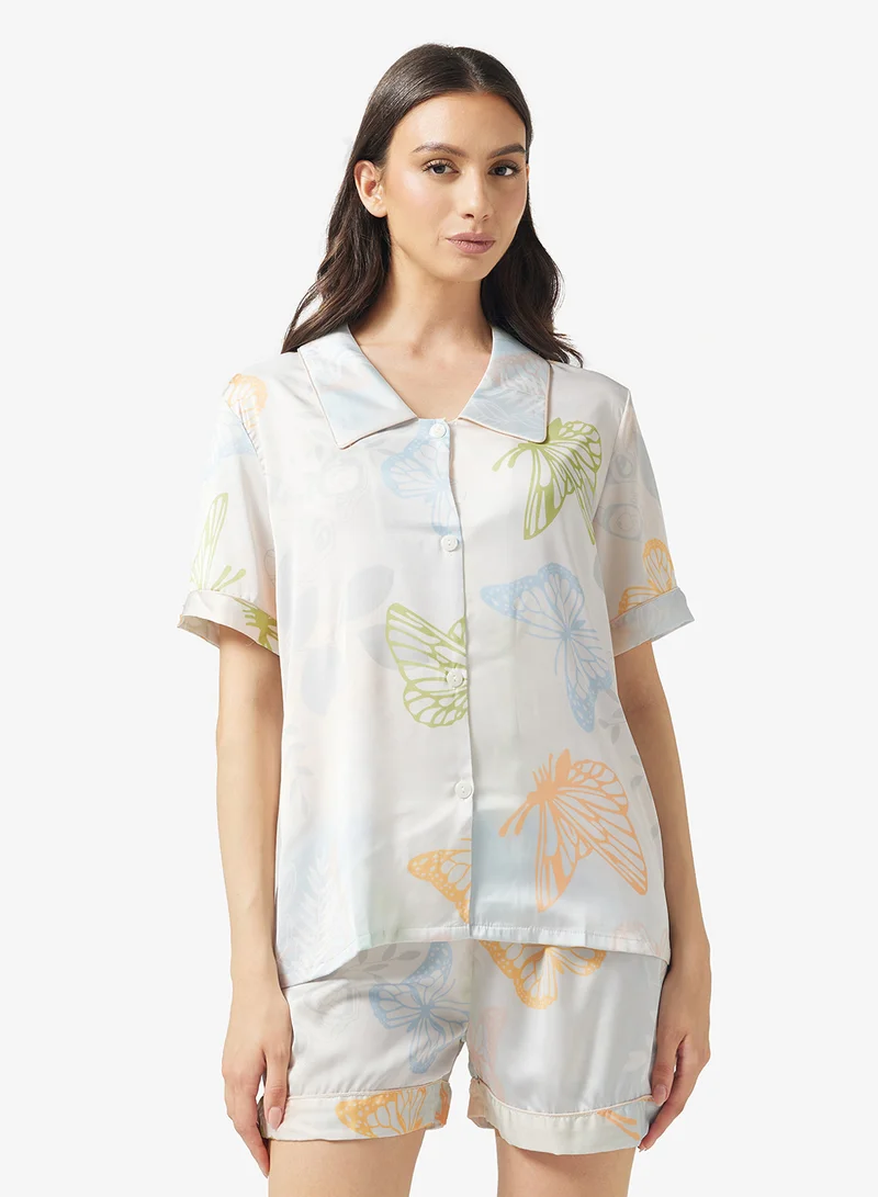 ELLA Printed Pyjama Shorts Set