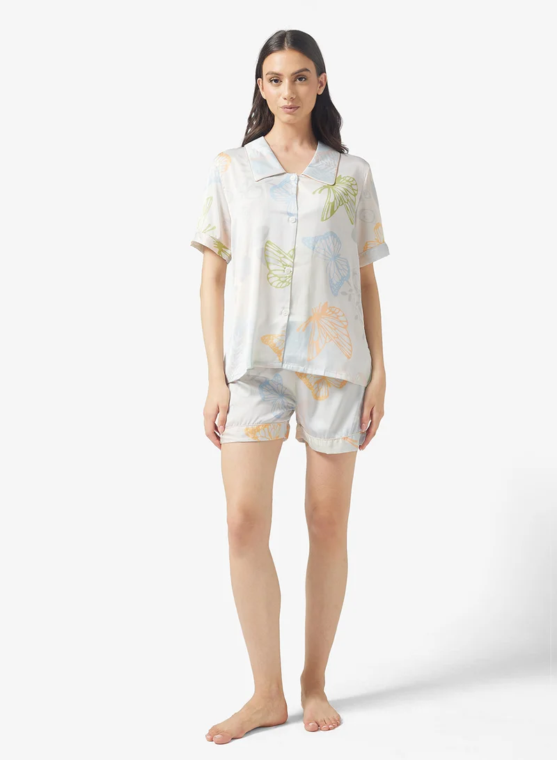 ELLA Printed Pyjama Shorts Set