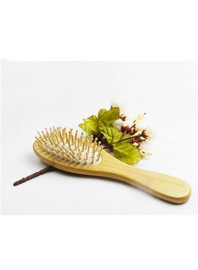 امزجير فرشاة شعر خشبية بمقبض مضاد للكهرباء الساكنة، مشط شعر خشبي لتدليك الشعر، فرشاة خشبية للعناية بالشعر للنساء والرجال والأطفال - Image 3