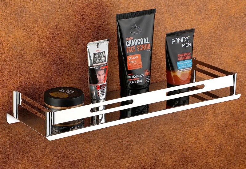 iSTAR 304 Stainless Steel Bathroom Shelf/Stand Kitchen Shelf/Bathroom Shelf and Rack/Bathroom Accessories Silver Stainless Steel Wall Shelf (12 X 5 Inches) - Image 1