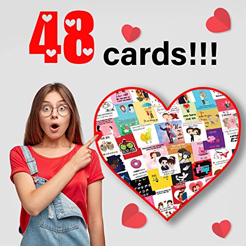 Festiko 48 Pieces Romantic Love Notes Greeting Cards for Valentine's Day, Express Love, Marriage Proposal, Wedding, Engagement, LoveStory Romantic Cards - Image 3