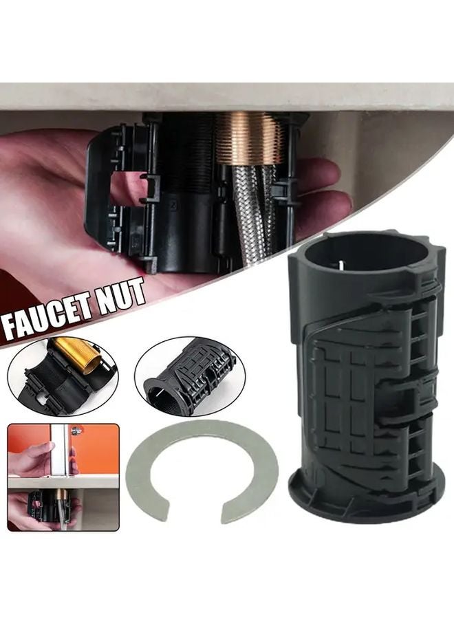 2pcs Quick Connect Faucet Base Snap Fit Design Tool Free Installation Durable Leak Proof - Image 2