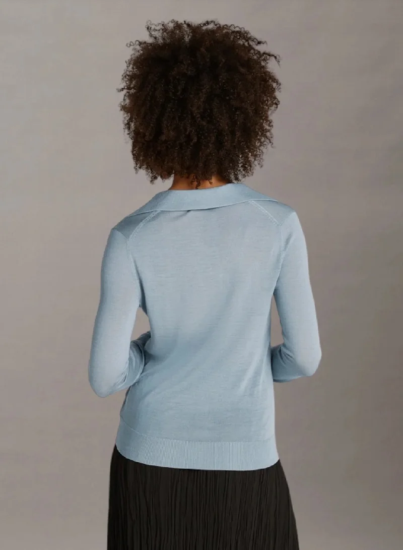 CALVIN KLEIN Acetate Blend Polo Jumper