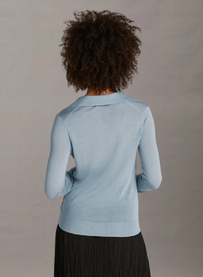 CALVIN KLEIN Acetate Blend Polo Jumper - Image 2