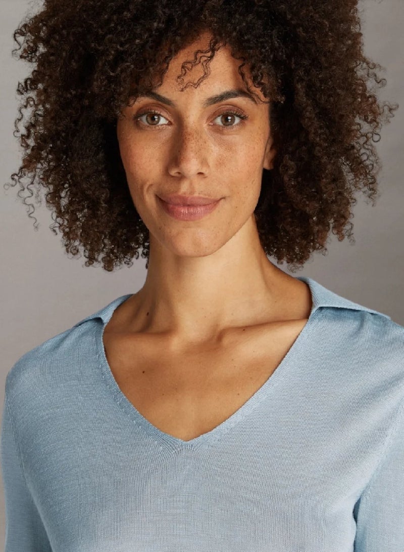 CALVIN KLEIN Acetate Blend Polo Jumper - Image 3