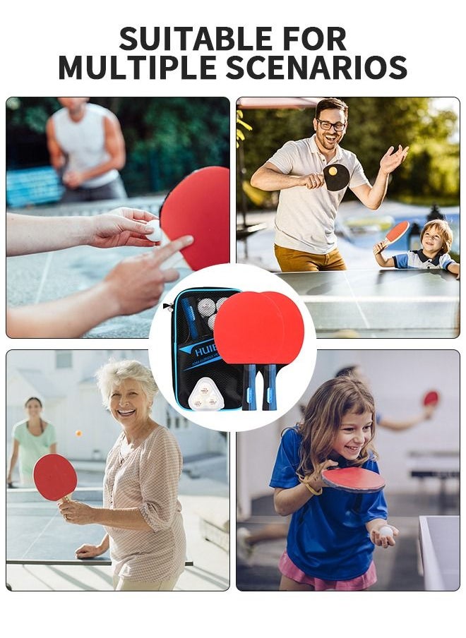 GROIC - Ping Pong Paddles Set - High-Performance Table Tennis Sets with 2 Premium Table Tennis Rackets, 3 Game Ping Pong Balls & Portable Compact Storage Bag - Image 1