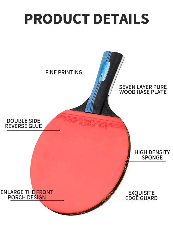 GROIC - Ping Pong Paddles Set - High-Performance Table Tennis Sets with 2 Premium Table Tennis Rackets, 3 Game Ping Pong Balls & Portable Compact Storage Bag - Image 1