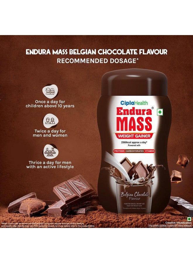 Endura Endura Mass Weight Gainer Powder 550G Belgian Chocolate | Unique Blend Of 3 Sources Of Protein, Carbs, Vitamins & Essential Minerals | Ideal For Children Above 10 Years, Men, Women & Athletes  - Image 3