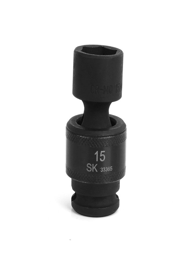 SK Tools USA 3/8" Drive, 15MM, 6 Point, Standard Swivel Impact Socket | 33365 - Image 1