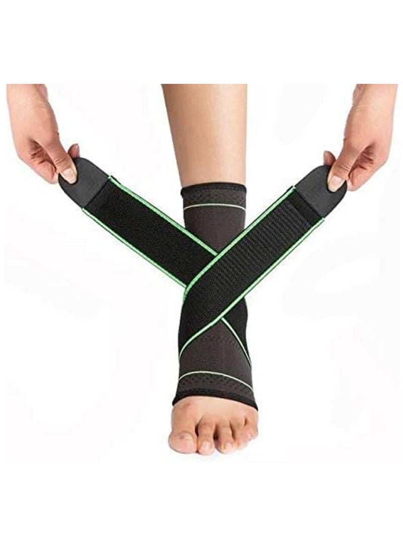 Generic Ankle Brace Active Ankle Support Braces Sleeve with Adjustable Strap - Image 2