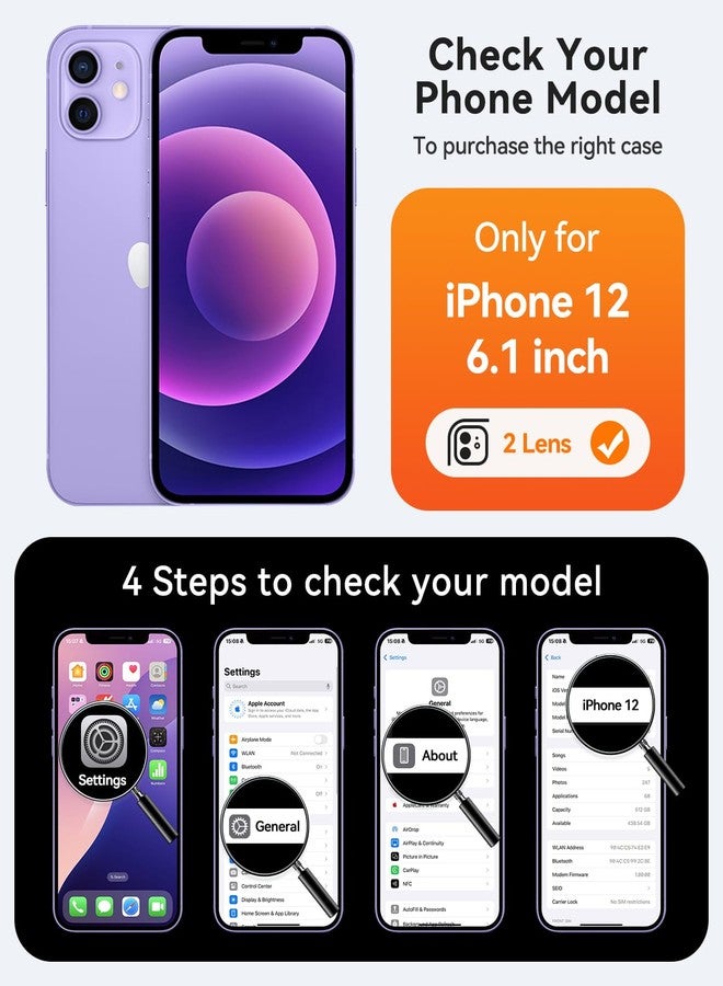كانشن جراب CANSHN مغناطيسي متوافق مع iPhone 12، مُطوّر [حماية كاملة للكاميرا] [متوافق مع Magsafe] [شفاف غير لامع] غطاء حماية مقاوم للصدمات للهاتف 6.1 بوصة - وردي فاقع - Image 2