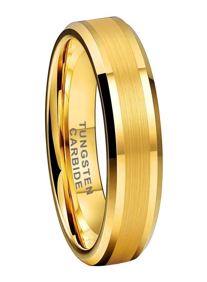 TUTISS 8mm Tungsten Rings for Men Women Fashion Engagement Wedding Bands Matte Polished Finish Beveled Edges Comfort Fit, Non-Precious Metal, No Gemstone - Image 1