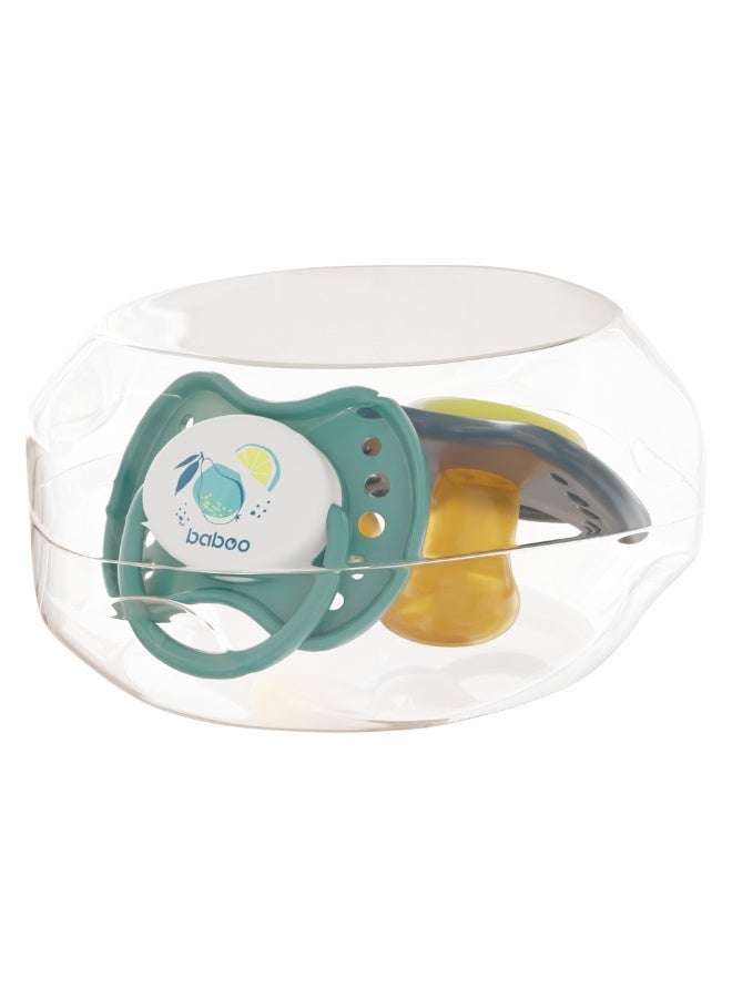 Baboo - Latex Orthodontic Baby Pacifier with Sterilizer Box - Lagoon Fiesta - +6m - 2pc - Image 3
