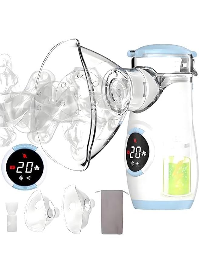 ماركة غير محددة Misty Nebulizer, Portable Nebulizer with Intuitive LED Interface and Auto-Cleaning, Handheld Nebulizer for Adults Kids  - Image 1