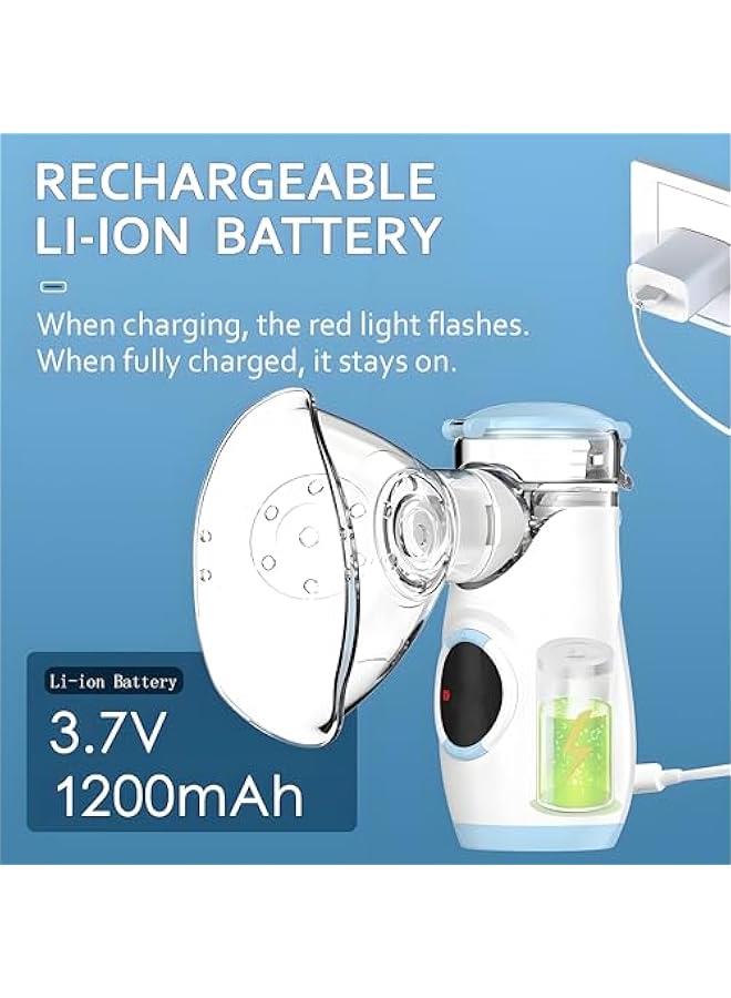 ماركة غير محددة Misty Nebulizer, Portable Nebulizer with Intuitive LED Interface and Auto-Cleaning, Handheld Nebulizer for Adults Kids  - Image 3