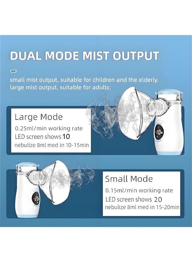 ماركة غير محددة Misty Nebulizer, Portable Nebulizer with Intuitive LED Interface and Auto-Cleaning, Handheld Nebulizer for Adults Kids  - Image 5