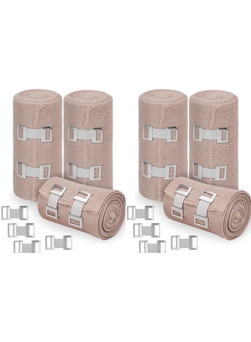 RK Pack Of 6 elastic bandage with clips 10 cm * 4.5 m - Image 1