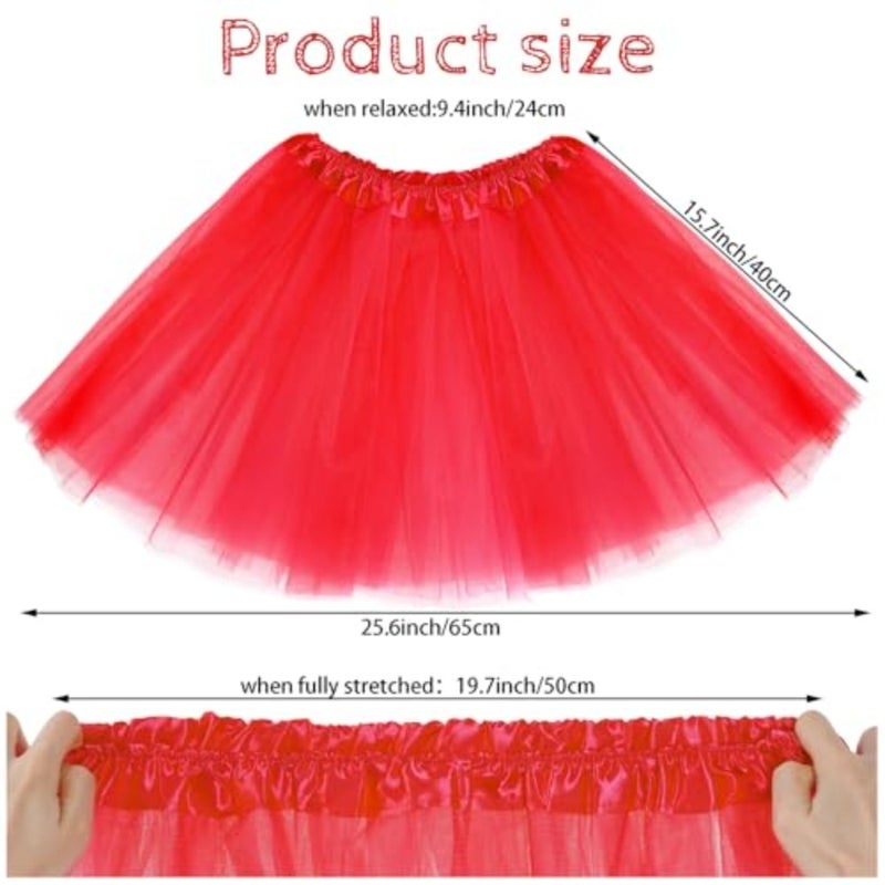 Lystaii 1 PC Tutu Skirt Tulle Laye Tutu Skirt for Party Costume Birthday Running Accessories - Image 3