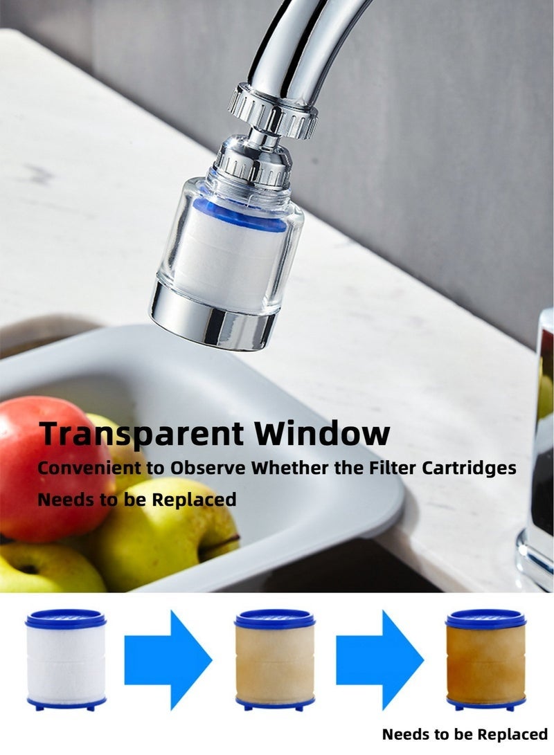 Bukela Universal Faucet Water Filter, 360° Rotatable Kitchen Sink Tap Purifier, Water Filter Removes Chlorine Sediment Suspended Solids Rust Colloids for Kitchen Bathroom (3 Pack and 27 Filter Cartridges) - Image 5