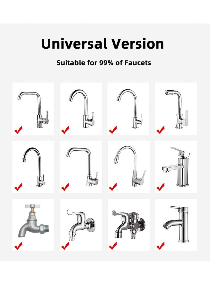 Bukela Universal Faucet Water Filter, 360° Rotatable Kitchen Sink Tap Purifier, Water Filter Removes Chlorine Sediment Suspended Solids Rust Colloids for Kitchen Bathroom (3 Pack and 27 Filter Cartridges) - Image 3