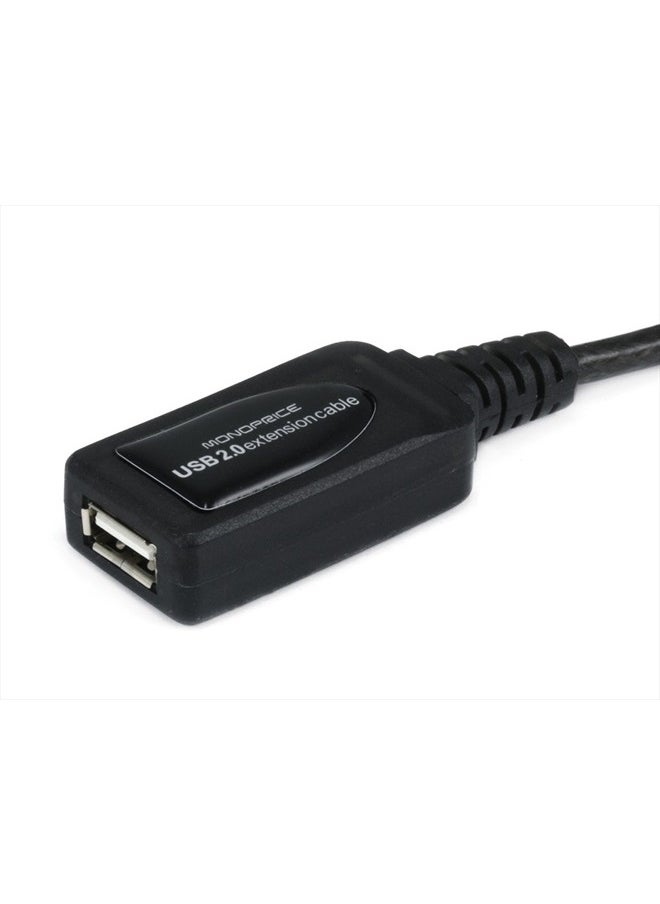 Monoprice 65ft 20M USB 2.0 A Male to A Female Active Extension/Repeater Cable for Playstation, Xbox, Kinenct, Oculus VR, USB Flash Drive, Card Reader, Hard Drive, Keyboard, Printer, Camera and More!  - Image 2