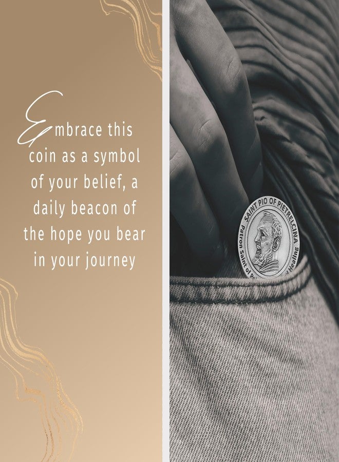 Trendzeen Padre Pio Healing Prayer Card - Laminated Saint Padre Pio Card, Catholic Pocket Token, The Lord's Prayer - Patron Saint of Pain, Suffering, and Healing Themed Set - 7 Items Total - Image 3